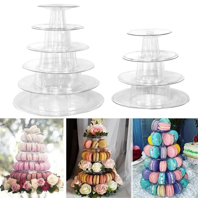 Tour à Macarons Ronde Multi-Niveaux – présentoir à macarons – vue d'ensemble