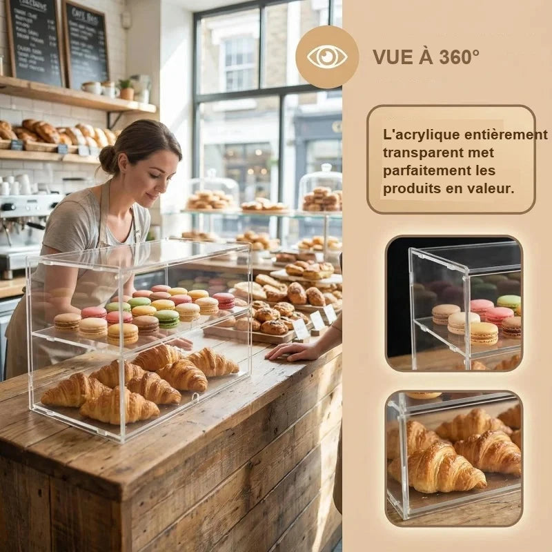 Vitrine Présentoir Pâtisserie Multi-Niveaux – présentoir gâteau – gros plan sur la matière