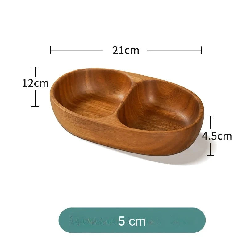 Plateau Compartimenté en Bois Rond