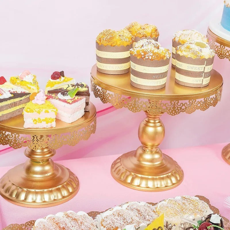 Présentoir buffet doré – set buffet événement chic et moderne
